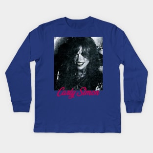 Vintage Carly Simon // 80s Style Kids Long Sleeve T-Shirt